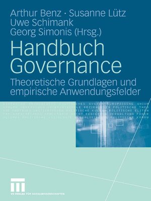 cover image of Handbuch Governance